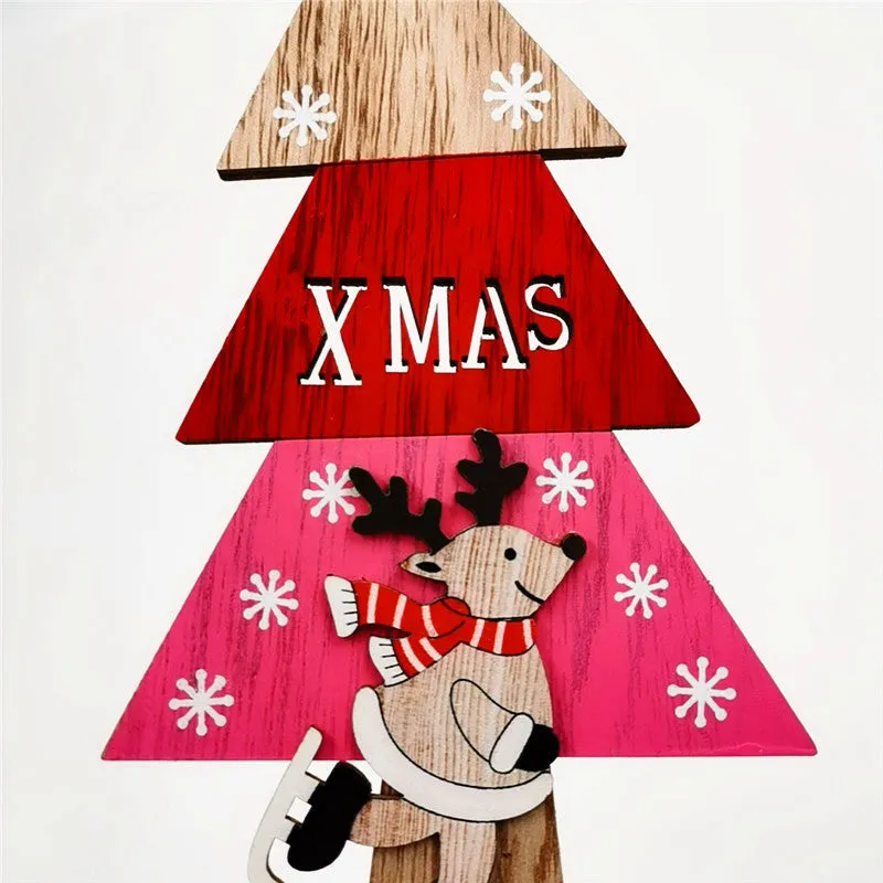 Bulk Xmas Sign Ornaments with Santa Claus Snowman Reindeer for Desks Fireplace Bookshelf Windowsill Decor Wholesale