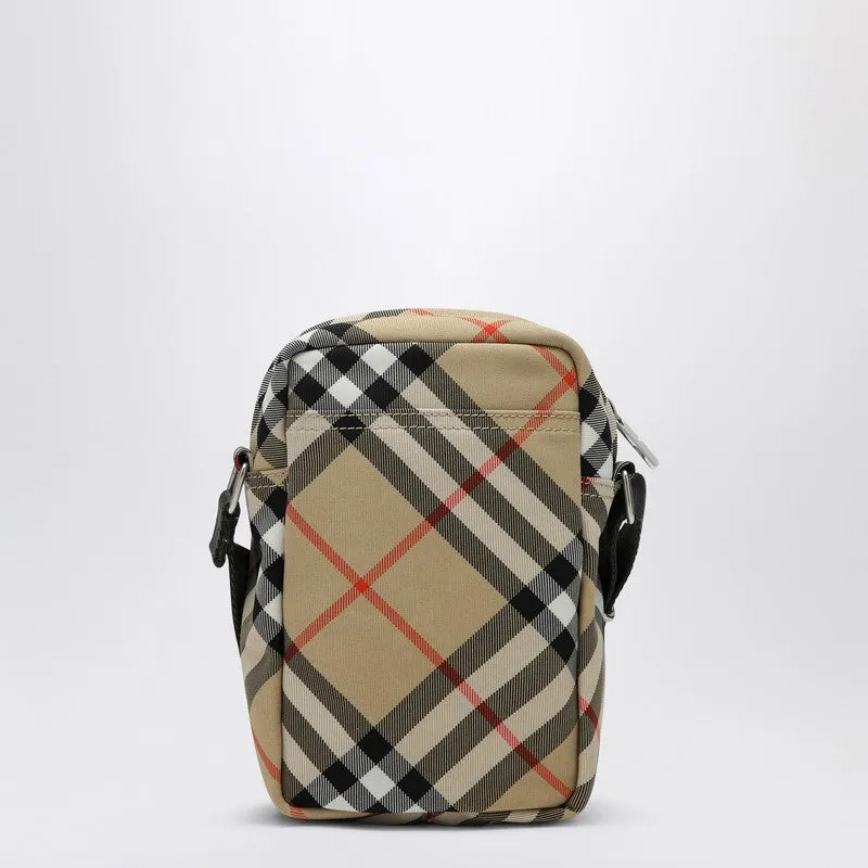 Burberry Mobile Phone Case With Shoulder Strap Check Men