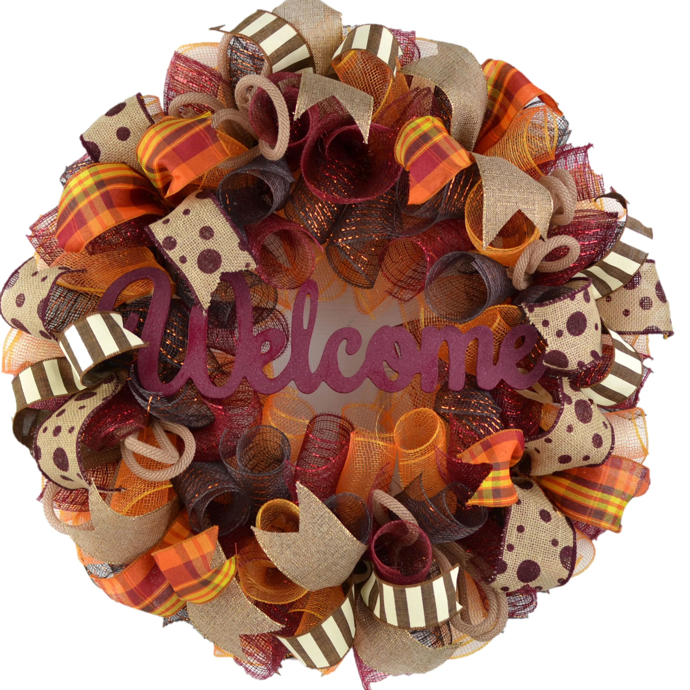 Burgundy Wreaths for Front Door, Thanksgiving Wreath : F2