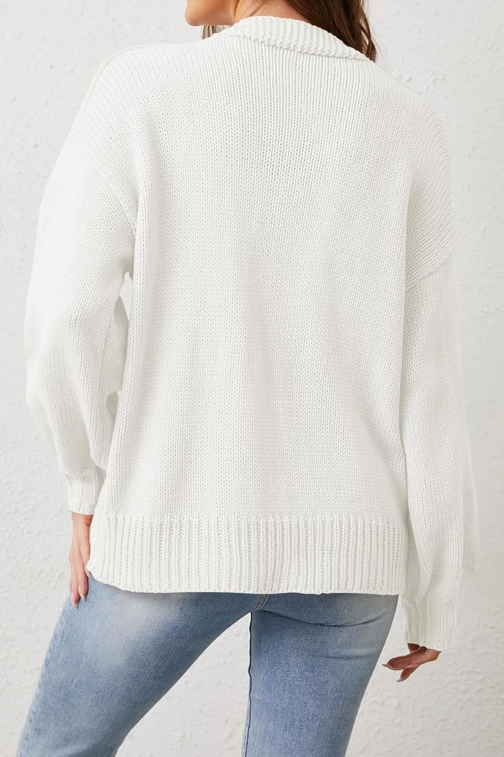 Cakulo Womens 2024 Cardigan Sweaters Fall Oversized Chunky 3D Flower Open Front Knit Cardigans Trendy