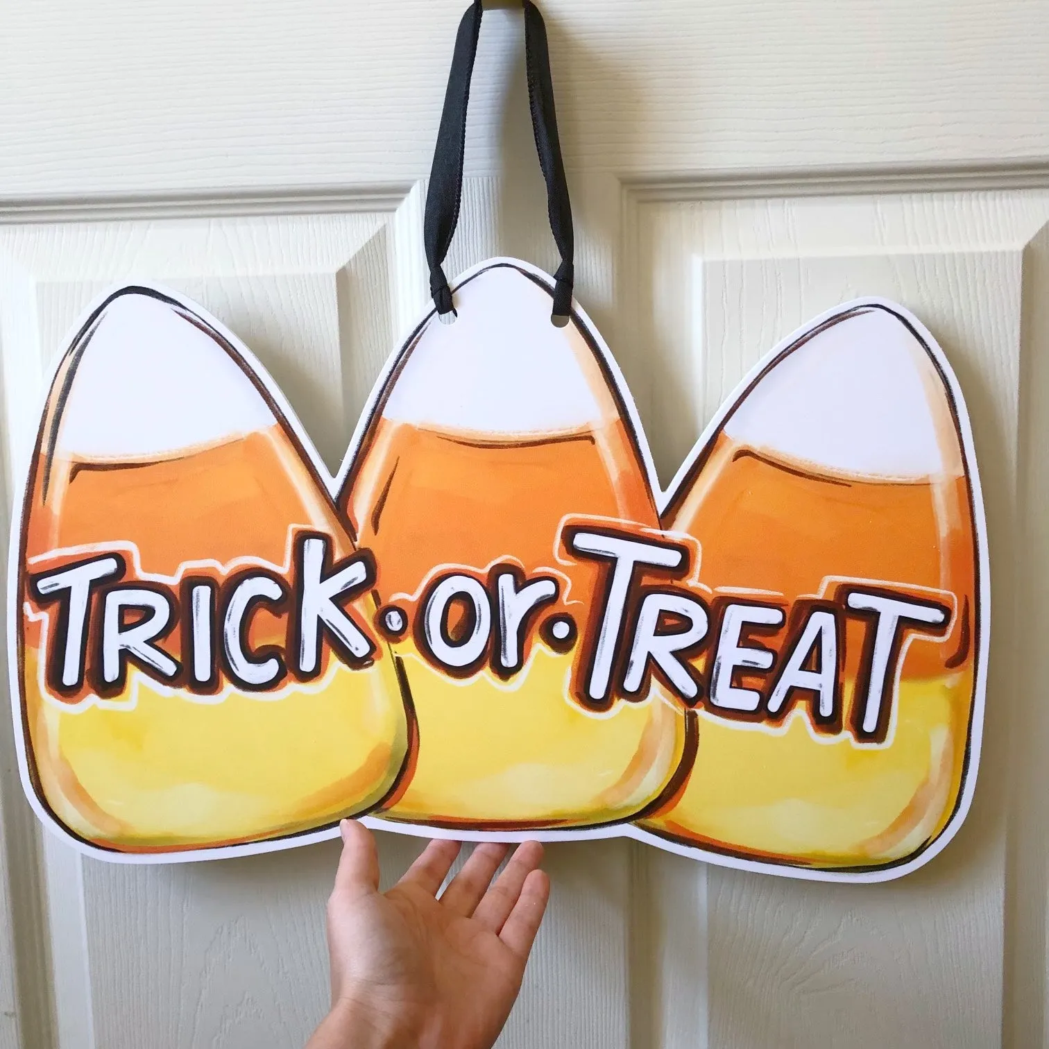 Candy Corn Trick-or-Treat Door Hanger