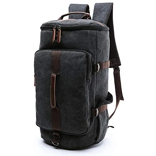 Canvas Men Luggage Bag Carry On Luggage Travel Bags Man Duffel Weekend Bag Travel Backpack,Blue L