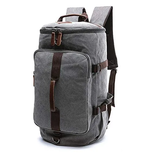 Canvas Men Luggage Bag Carry On Luggage Travel Bags Man Duffel Weekend Bag Travel Backpack,Blue L