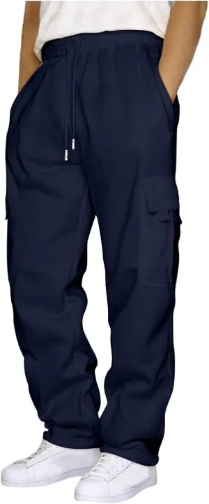 Cargo Pants for Men 2023 Relaxed Fit Big and Tall Lightweight Sweatpants Ski Pants Mens Big and Tall Straight Leg Sweatpants