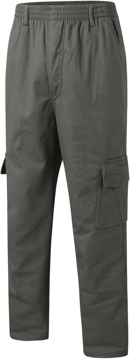 Cargo Pants for Men Big and Tall, Pants Hiking Ripstop Cargo Pants Relaxed Fit Cargo Pant Men's Drawstring Waist Side