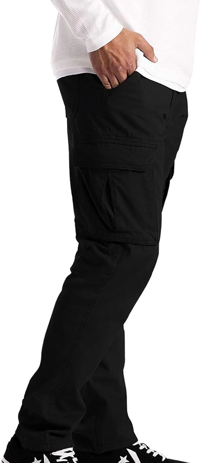 Cargo Pants for Men Relaxed Fit Mens Cargo Pants Running Men's Joggers Pants with Deep Zip Pockets Recycled Polyester