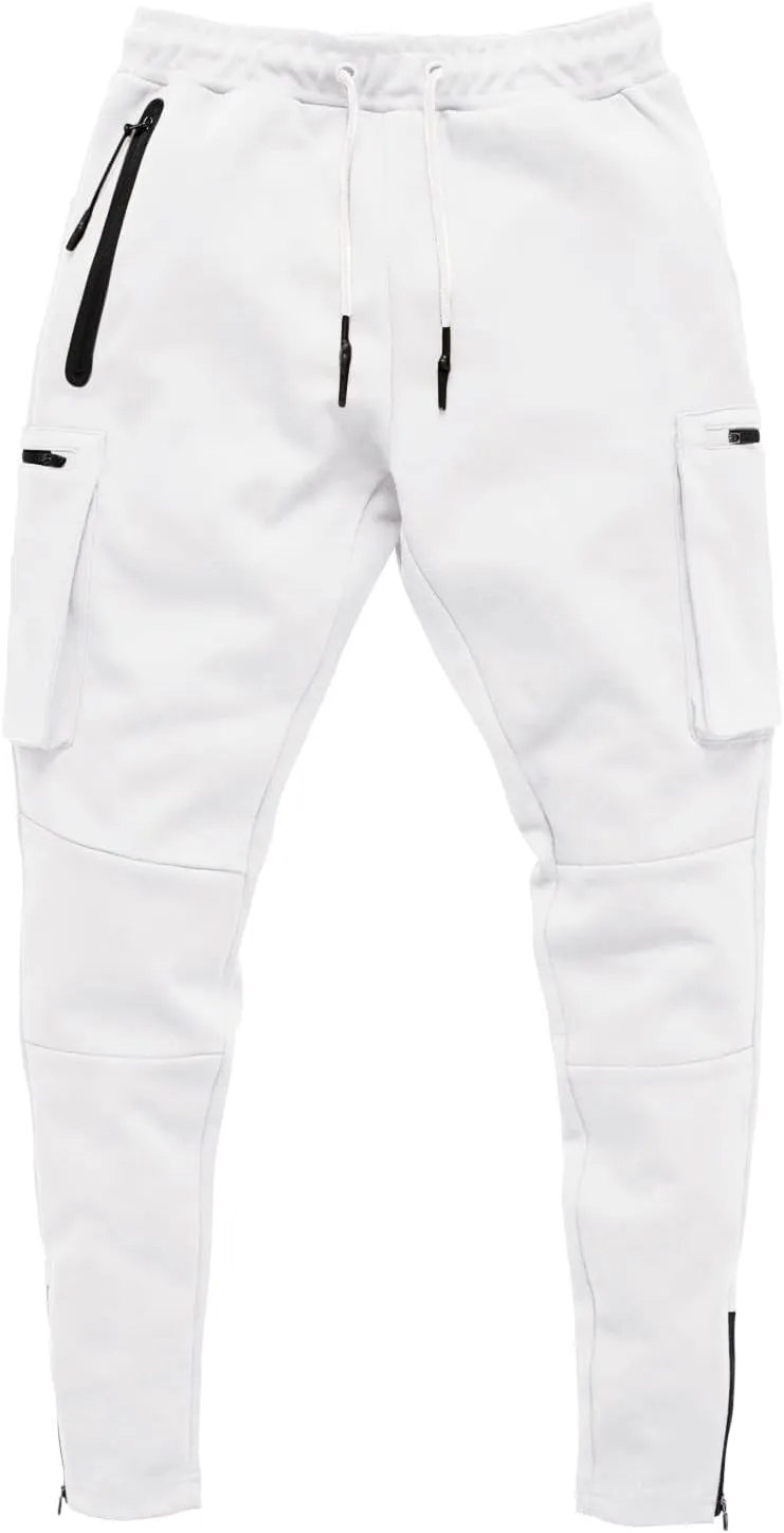 Cargo Pants for Men Relaxed Fit Pants Joggers for Men with Pockets Open Bottom Drawstring Men's Outdoor Work Military