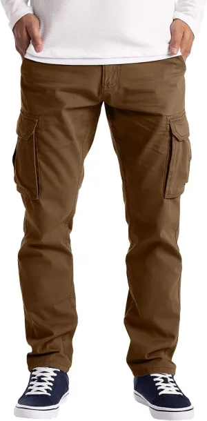 Cargo Pants for Men Relaxed Fit Sweatpants Slim Fit Tapered Athletic Sweatpants Elastic Waist Plaid Casual Pants Gym