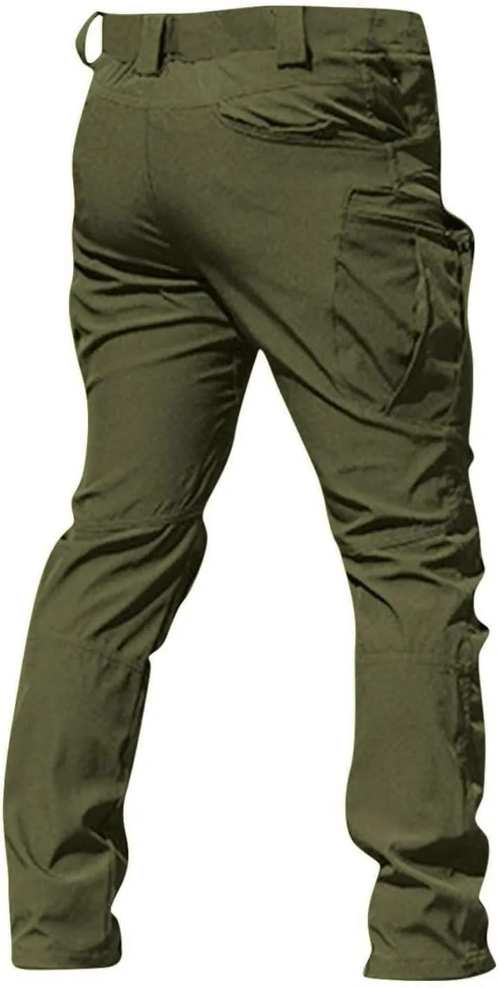 Cargo Pants for Men Stretch Tactical Pants Multi Pockets Hiking Pant Water Resistant Ripstop Relaxed Fit Trousers