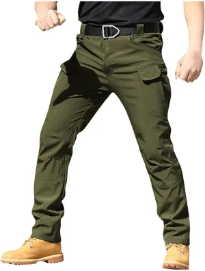 Cargo Pants for Men Stretch Tactical Pants Multi Pockets Hiking Pant Water Resistant Ripstop Relaxed Fit Trousers