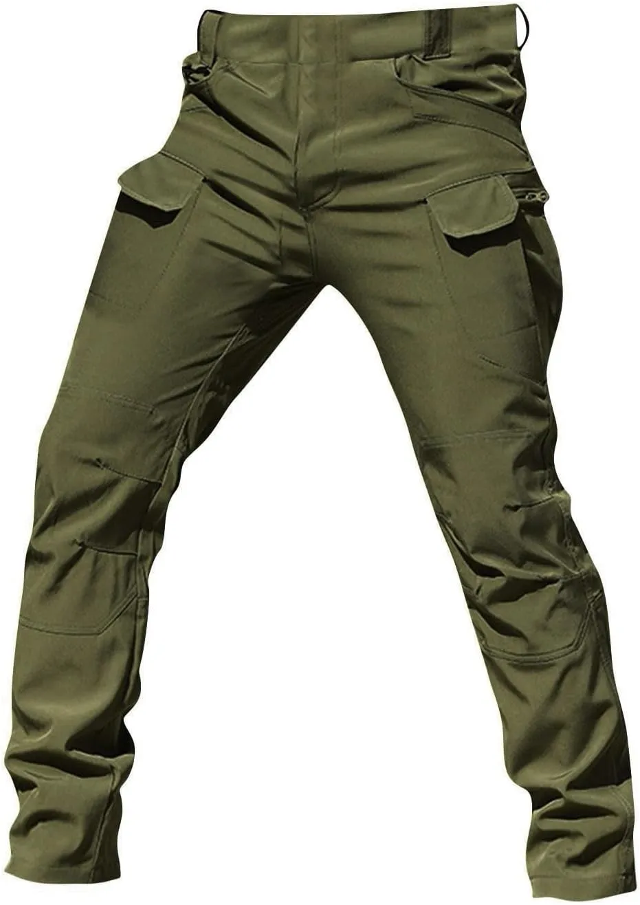 Cargo Pants for Men Stretch Tactical Pants Multi Pockets Hiking Pant Water Resistant Ripstop Relaxed Fit Trousers
