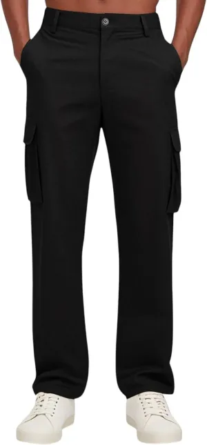 Cargo Pants Men Ripstop Relaxed Fit Trousers Hiking Tapered Joggers Hunting Water Resistant Straight Leg Pants Outdoor
