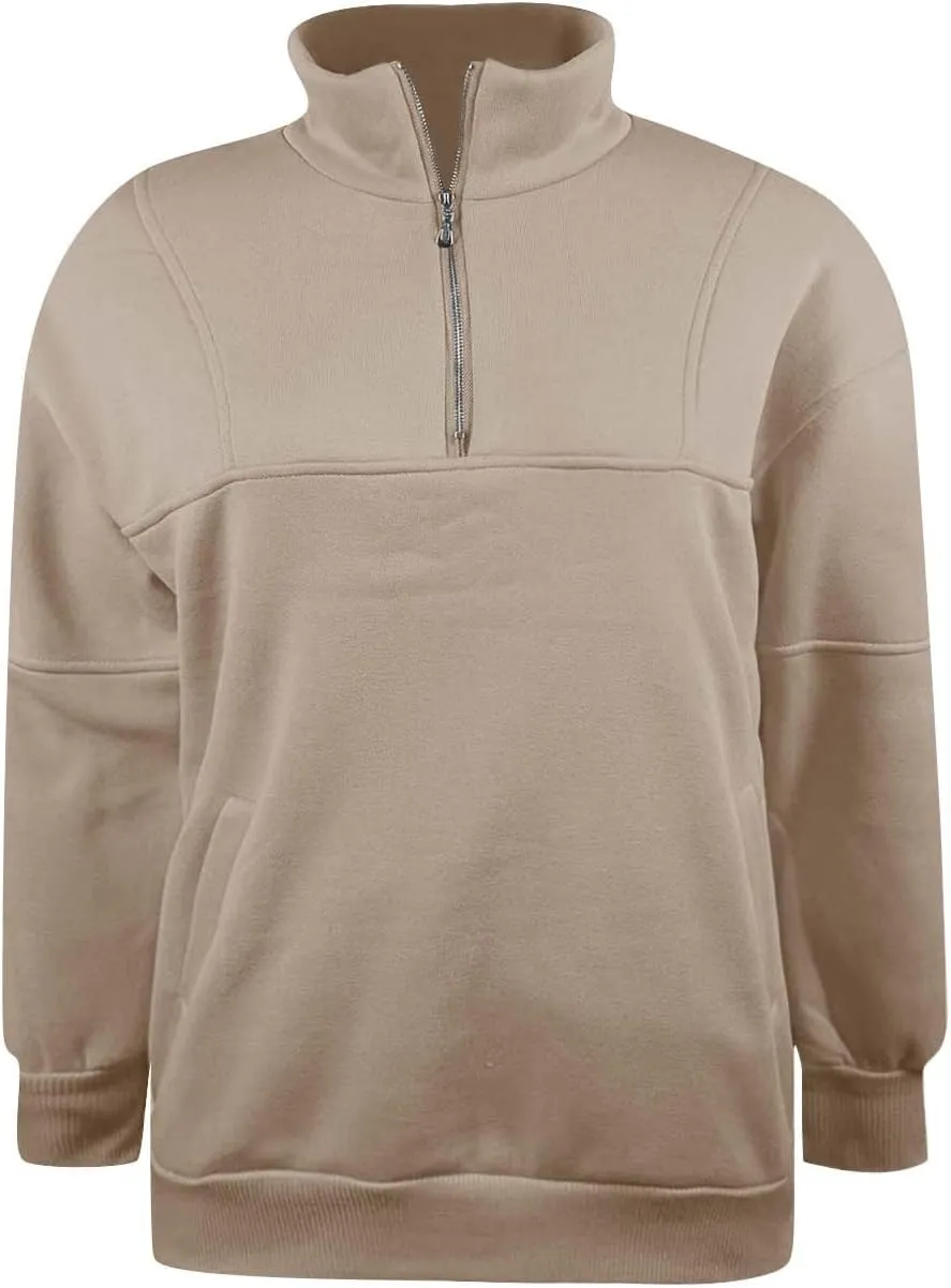 Ceboyel Women 1/4 Zip Pullover Sweatshirts Quarter Zip Oversized Sweater Y2K Trendy Hoodies Winter Fall Clothes 2023