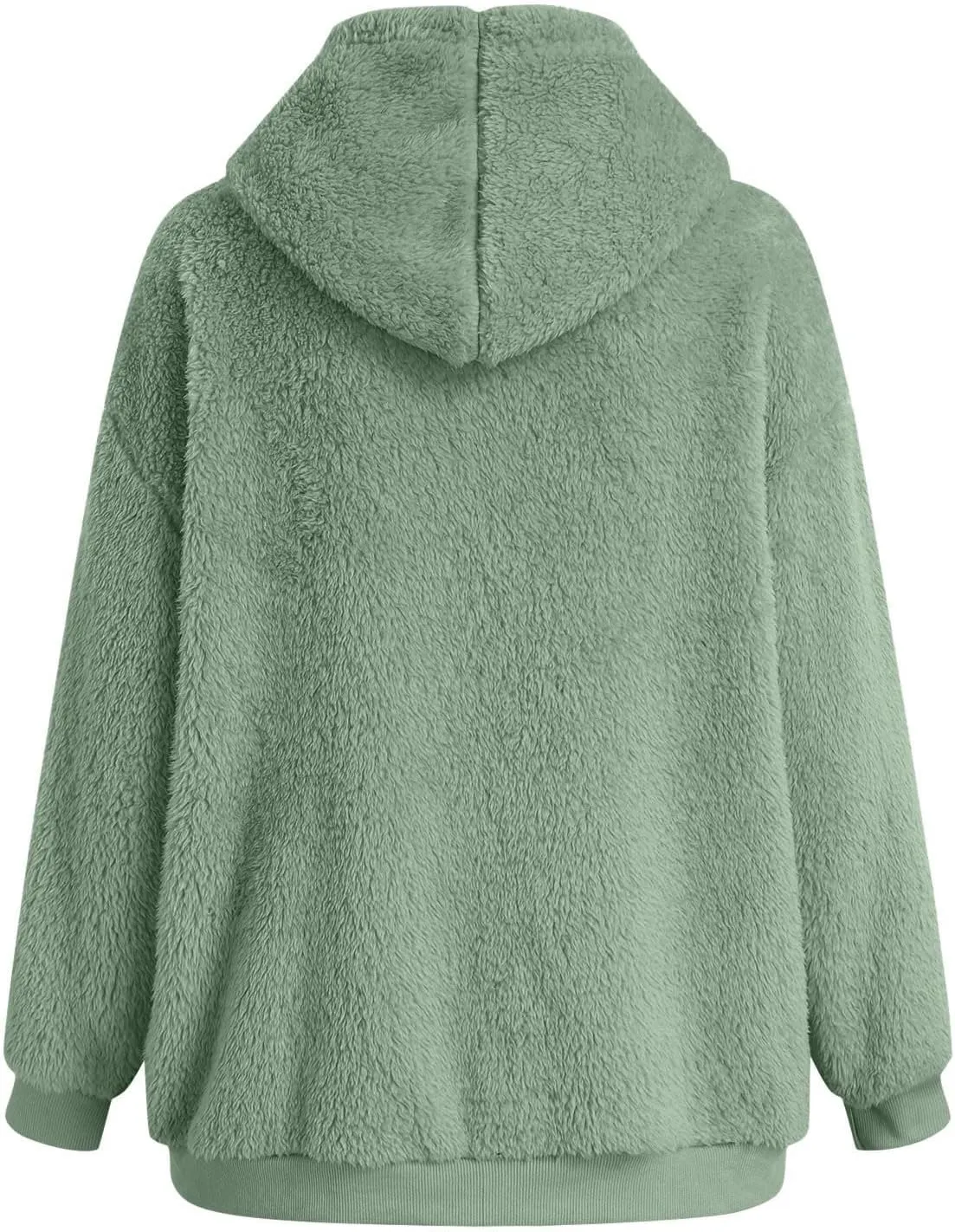 Ceboyel Women 2023 Fleece Oversized Jacket Long Sleeve Casual Fall Hoodie Full Zip Up Sweatshirt Winter Coats Outerwear