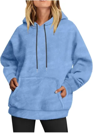 Ceboyel Women Trendy Fall Hoodies 2023 Oversized Sweatshirt Loose Fit Fleece Cute Sweater Casual Outfits Clothes