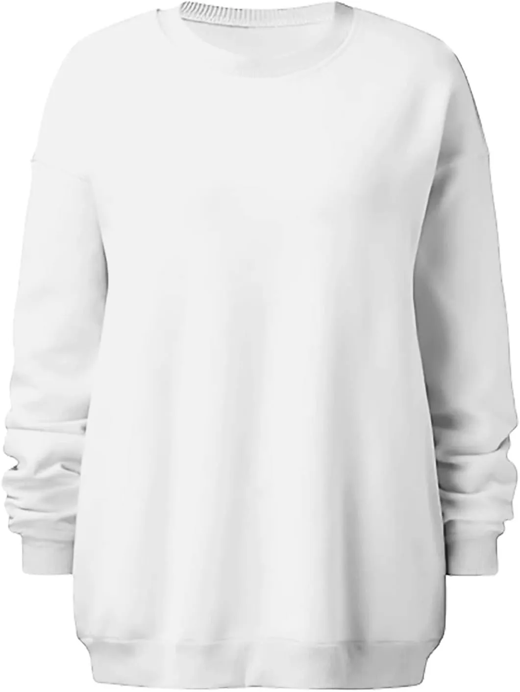 Ceboyel Womens Solid Color Crewneck Sweatshirt Oversized Comfort Pullover Sweater Trendy Fall Tops 2023 Fashion Outfits