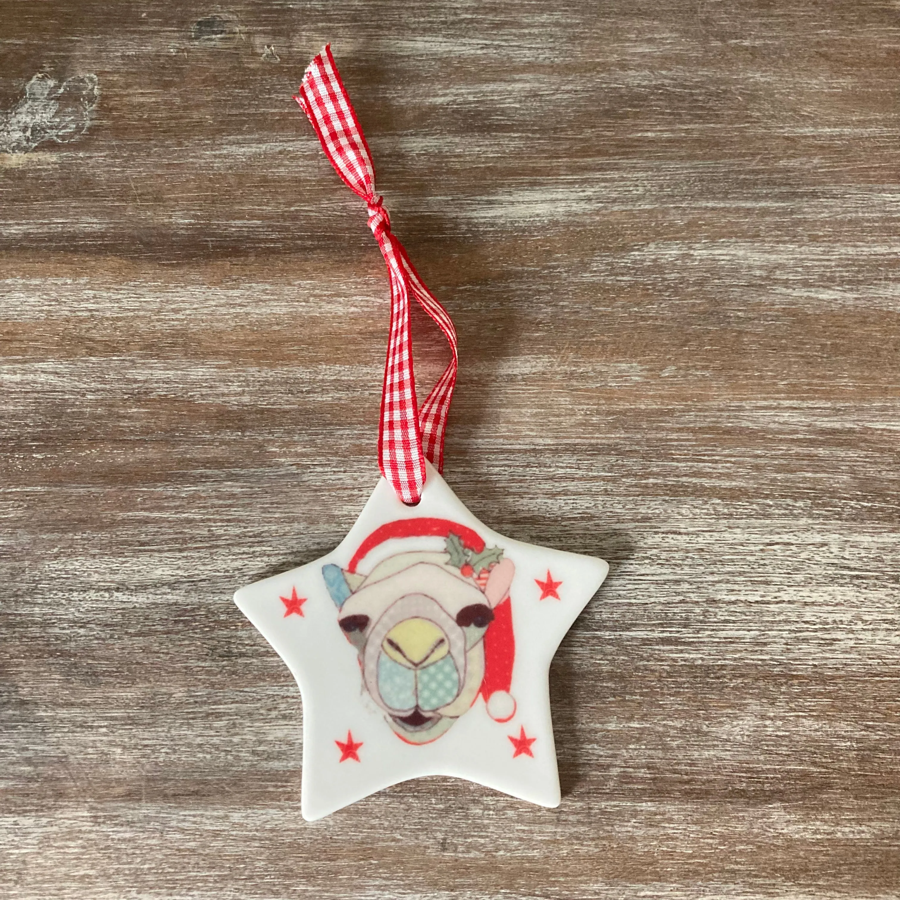 Ceramic Camel Star Christmas Tree Decoration