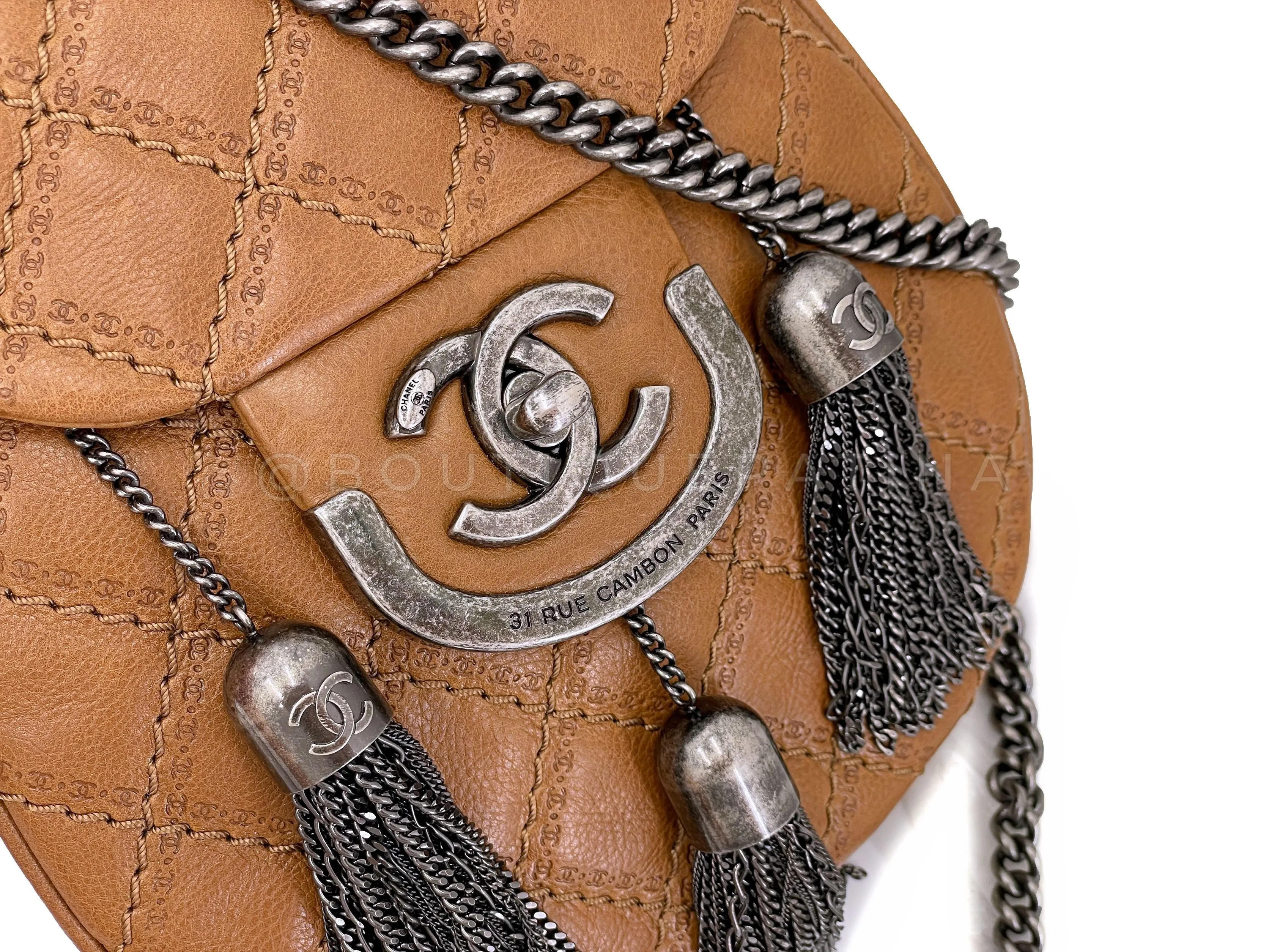 Chanel 2013 Paris-Edinburgh Beige Coco Scottish Sporran Flap Bag