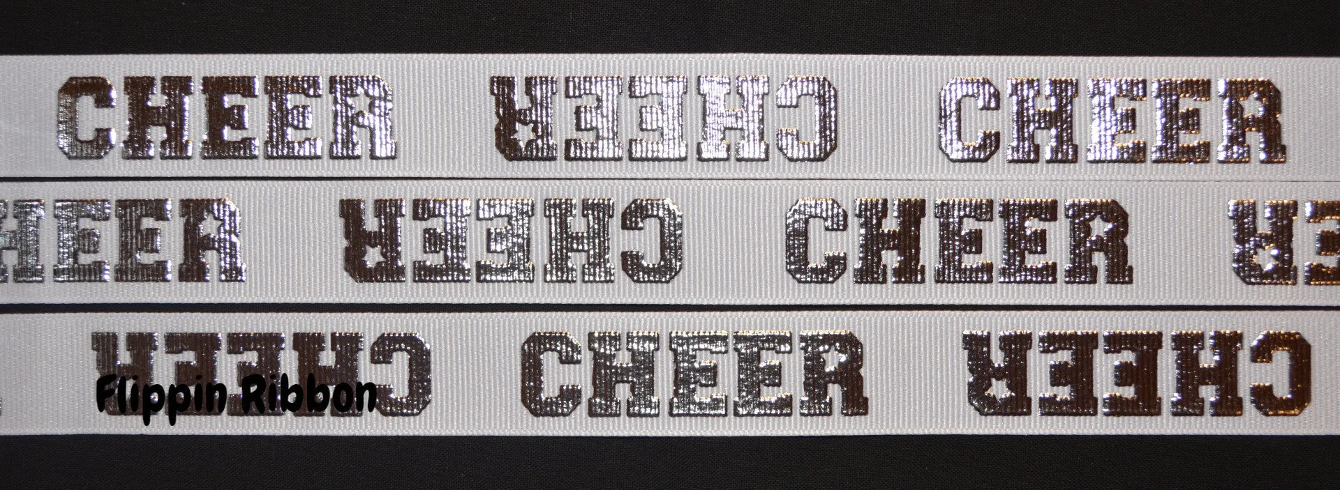 Cheer Ribbon - 7/8 inch Printed Grosgrain