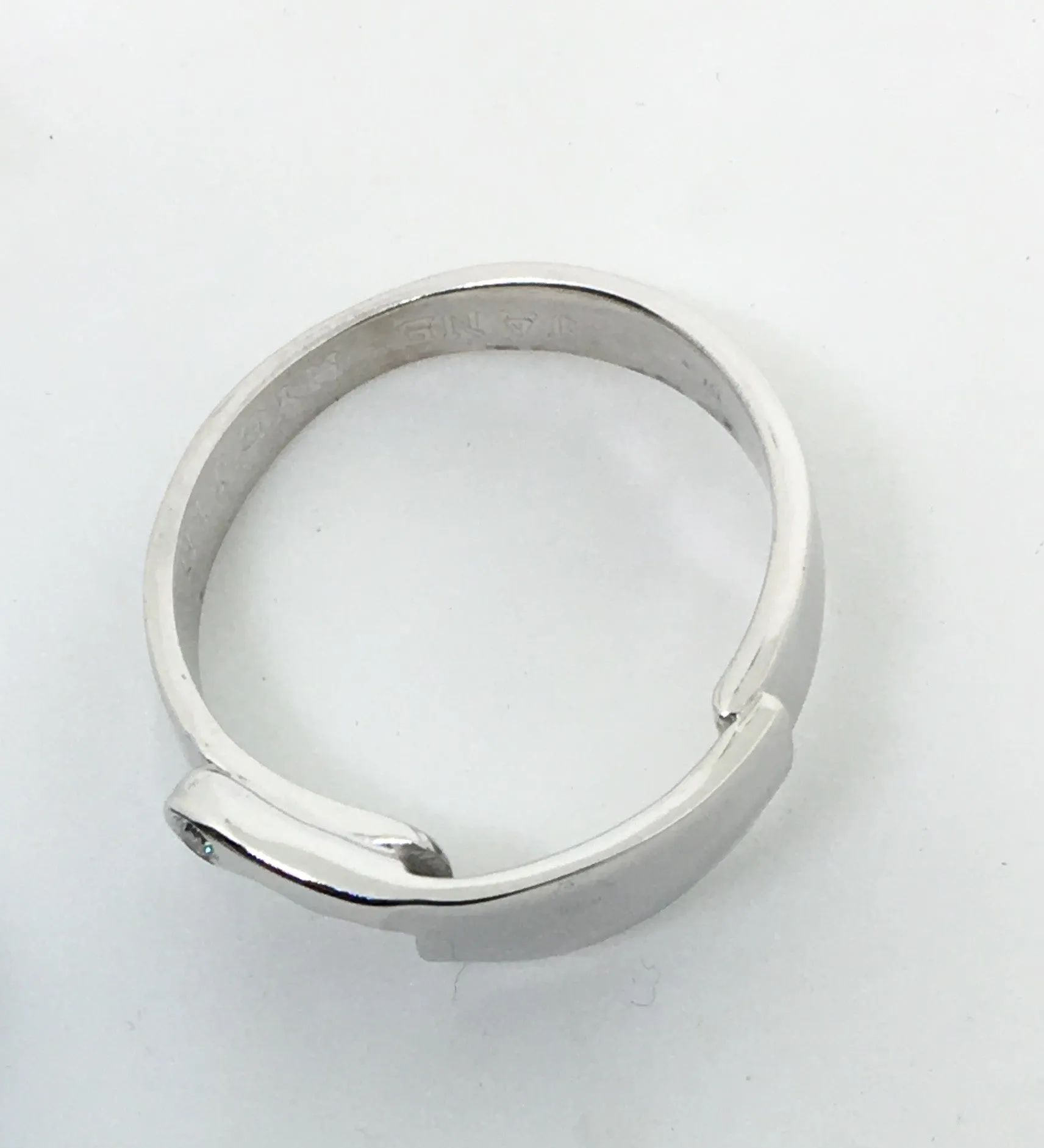 Chef's Cleaver Ring in Sterling Silver with Diamond Accent