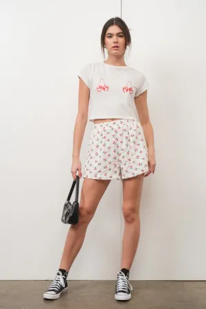 Cherry Print Shorts