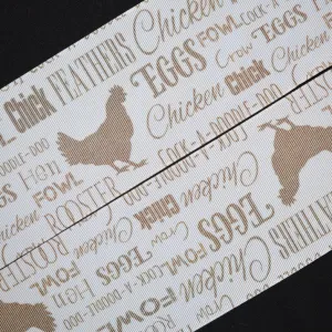Chicken Ribbon - 3 inch Printed Grosgrain
