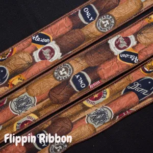 Cigar Ribbon - 1 3/8 inch Cotton Wired Ribbon