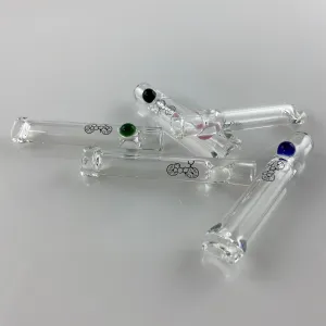 Clear Chillum with Color Dots