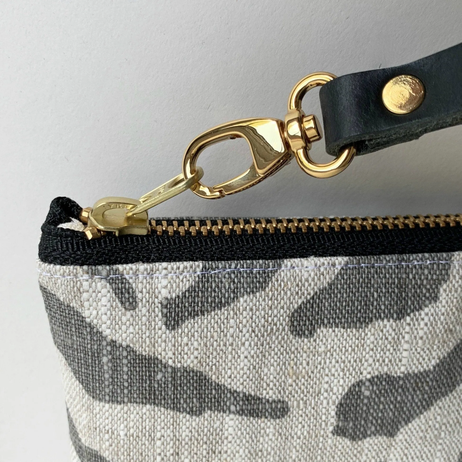 Clutch Bag in Zebra Print Linen