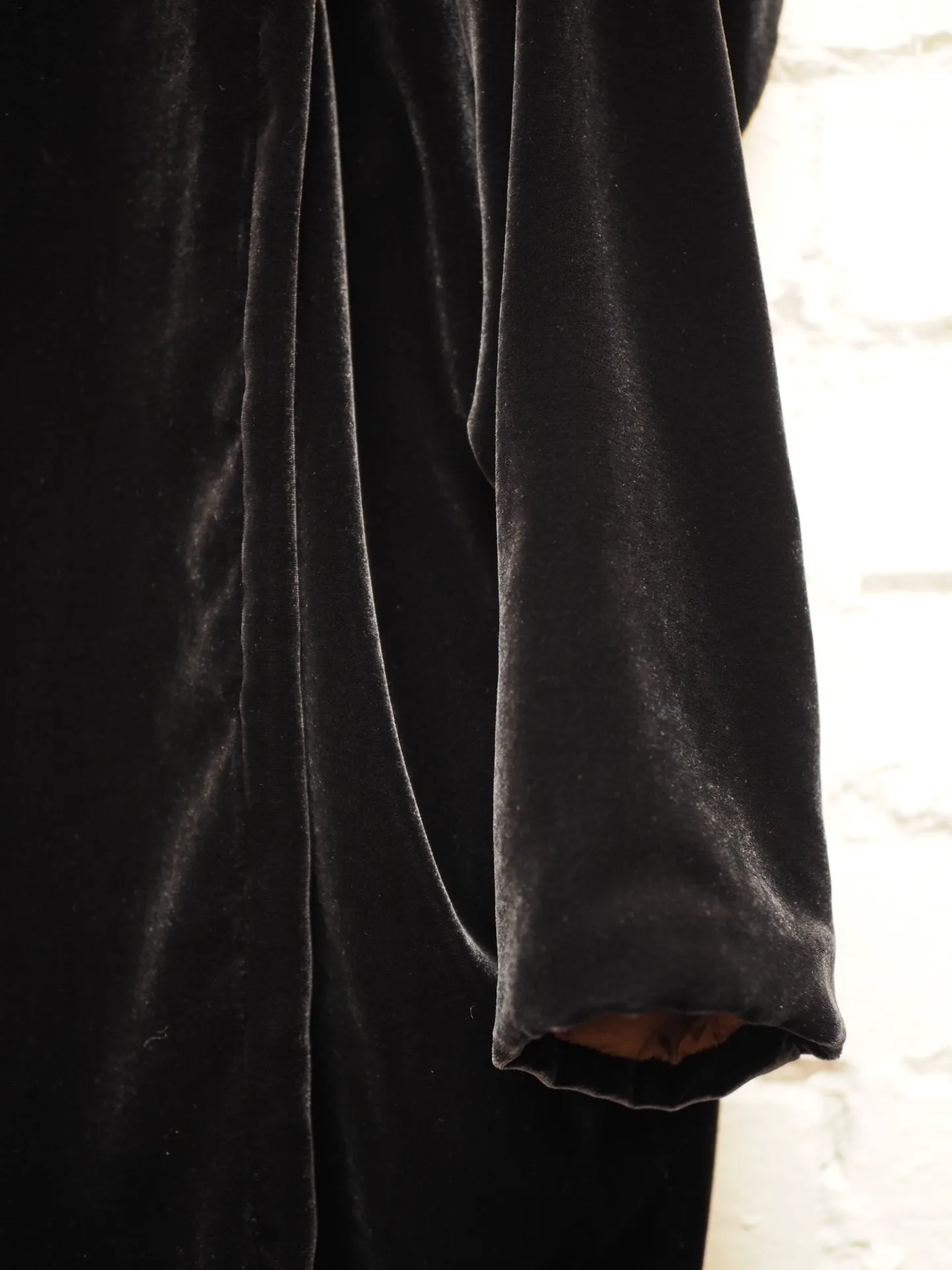 Cocoon coat (Silk velvet ) - Slate