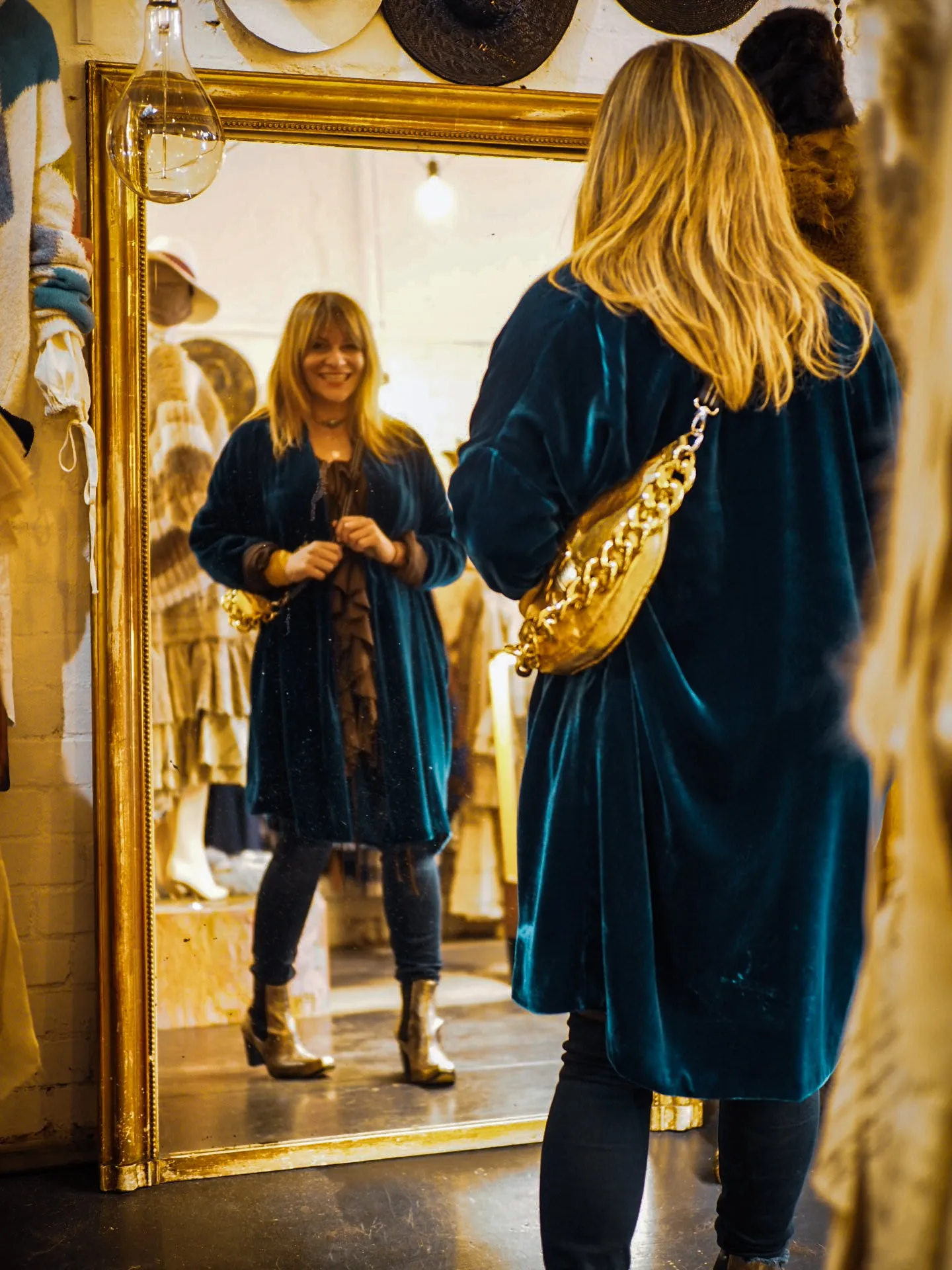 Cocoon coat (Silk velvet ) - Slate