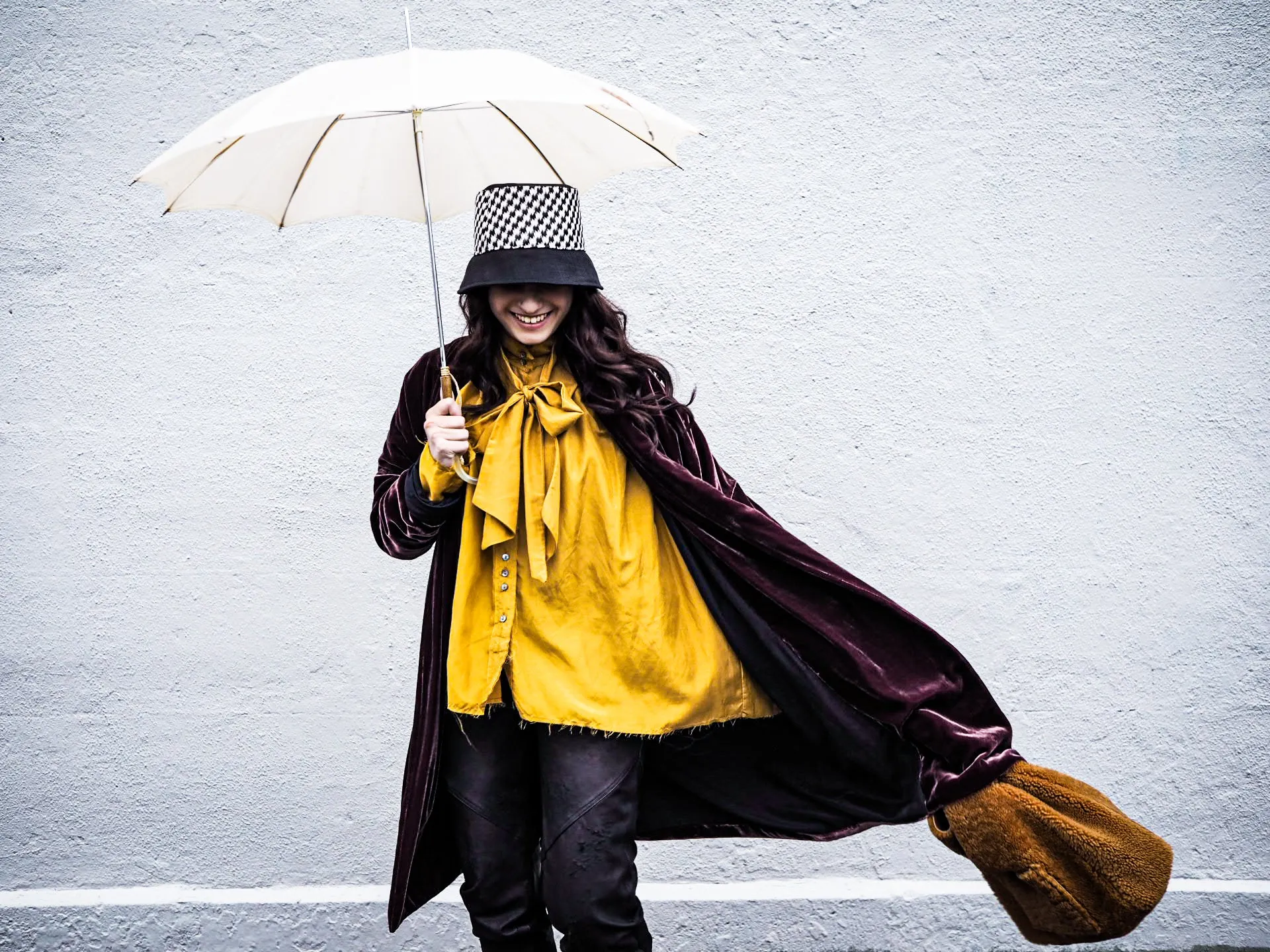 Cocoon coat (Silk velvet ) - Slate