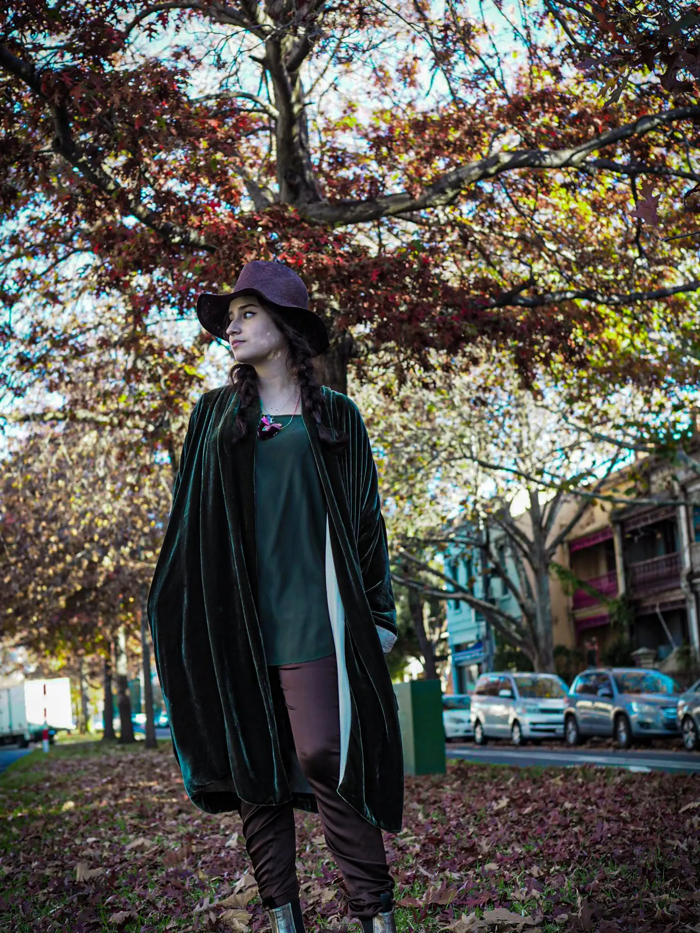 Cocoon coat (Silk velvet ) - Slate