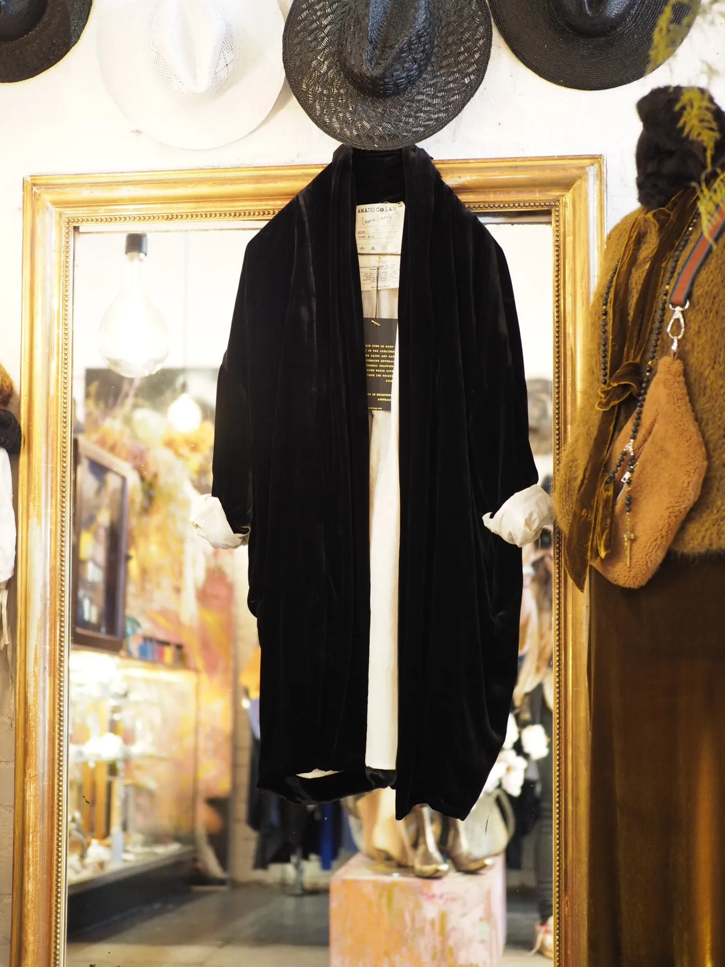 Cocoon coat (Silk velvet ) - Slate