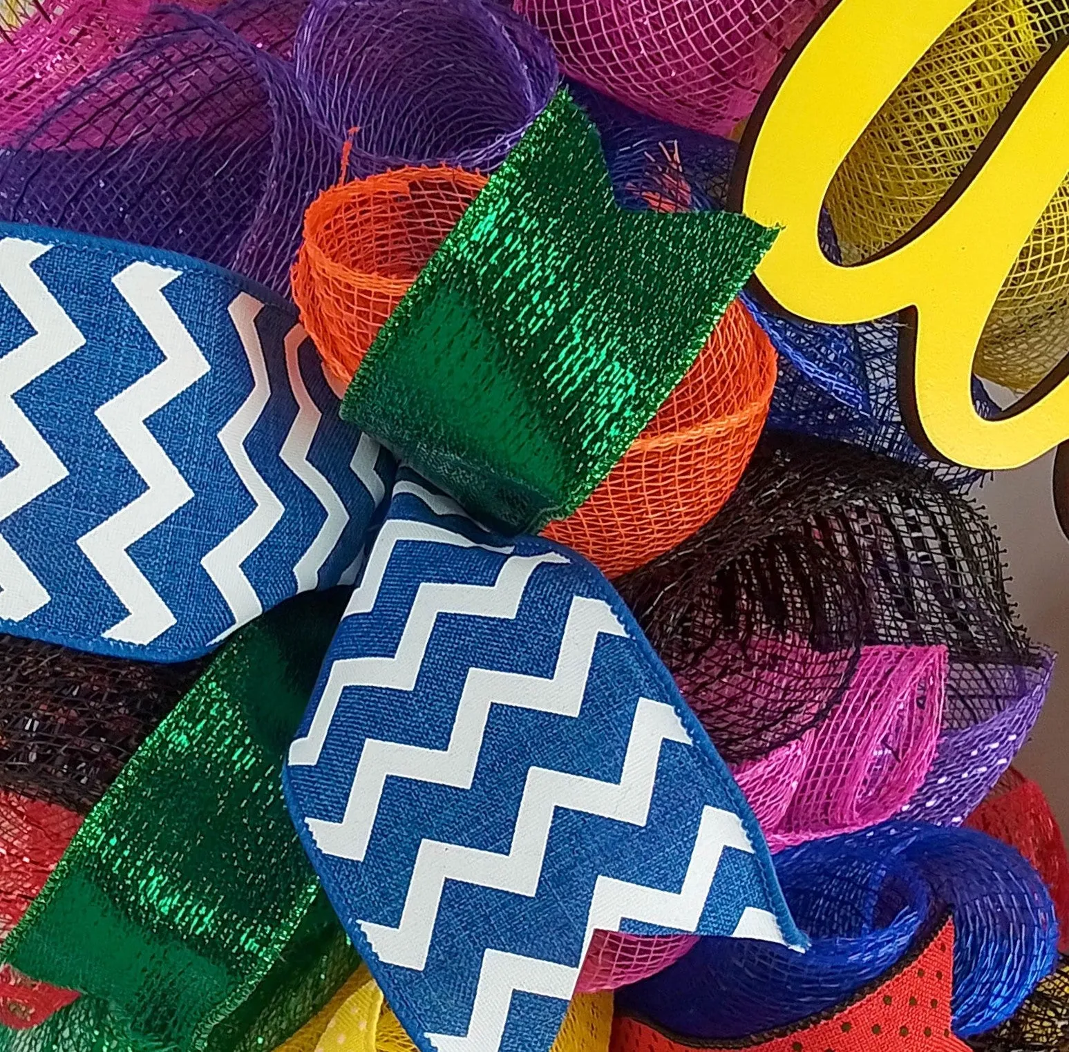 Colorful Welcome Wreath, Multi Colored Wreaths