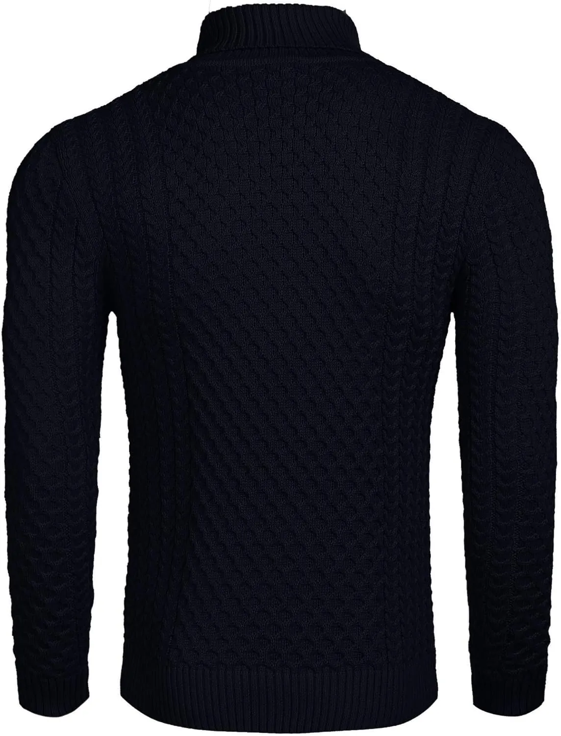 COOFANDY Men's Slim Fit Turtleneck Sweater Casual Knitted Twisted Pullover Solid Sweaters