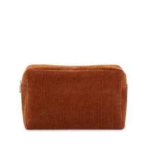 corduroy large pouch, caramel