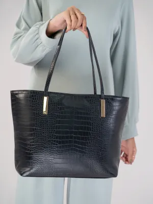 Croc Textured Tote Bag