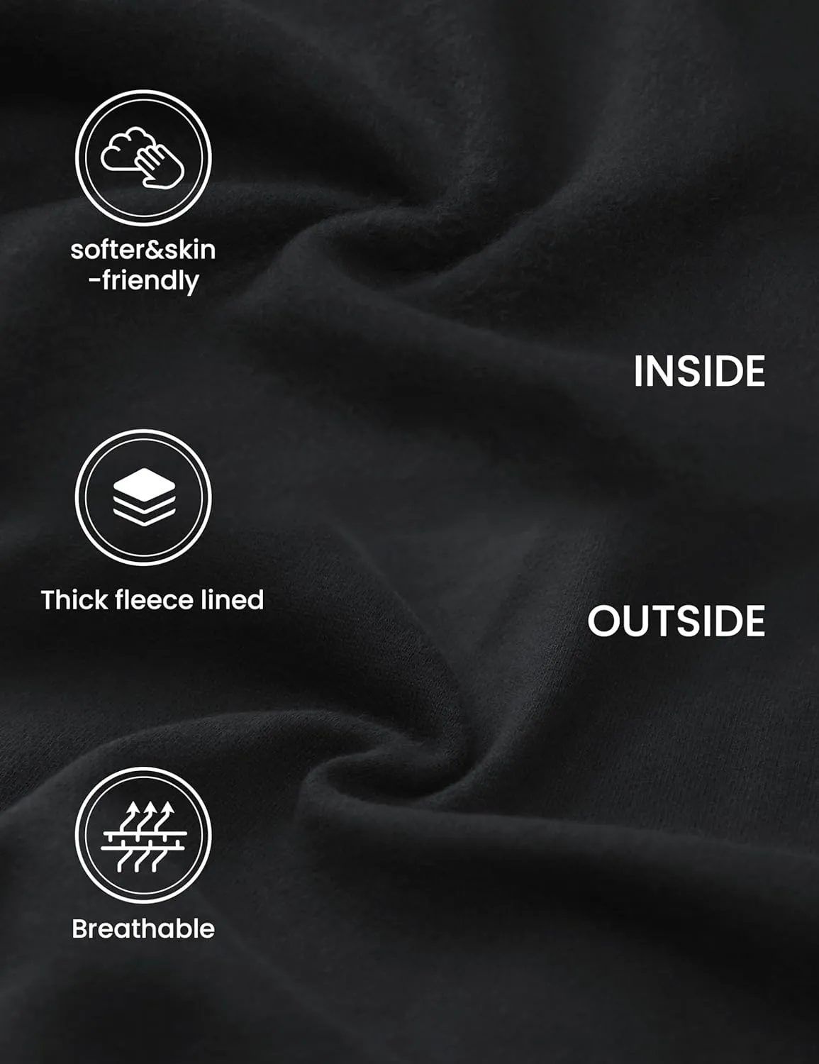 CRZ YOGA Womens Fleece Lined Half Zipper Sweatshirts Funnel Neck Long Sleeve Oversized Pullover Hoodies with Thumb Holes