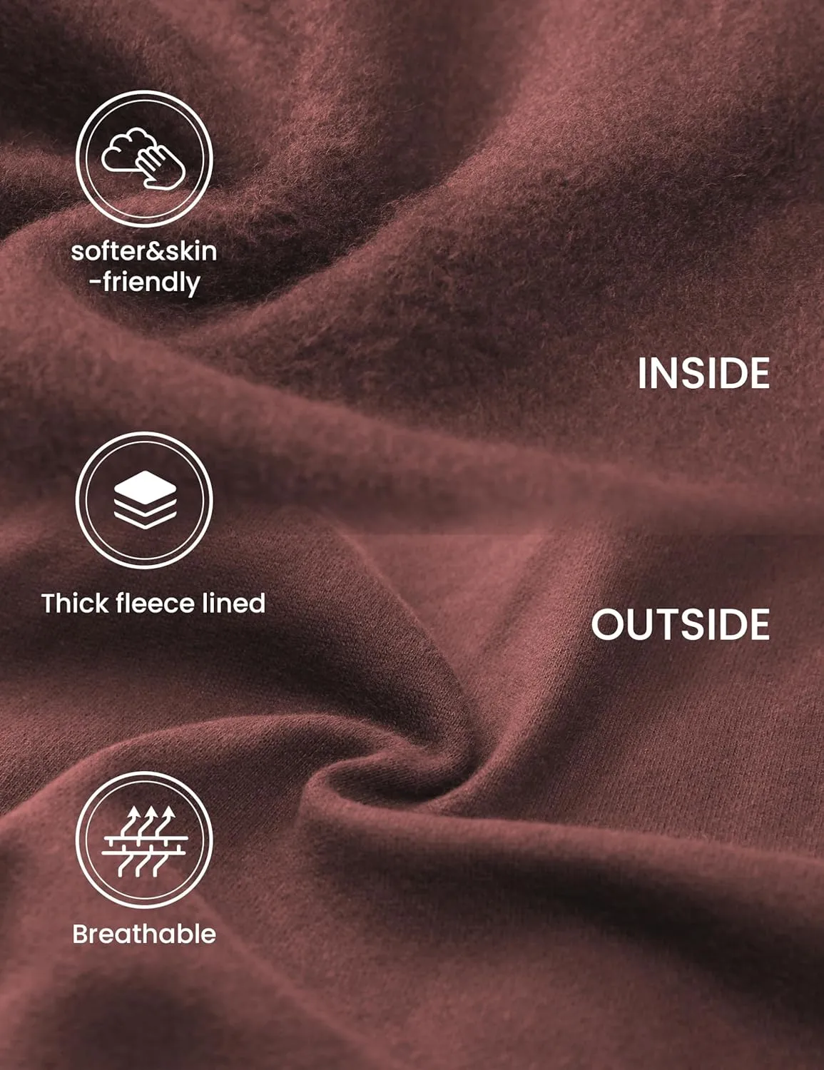CRZ YOGA Womens Fleece Lined Half Zipper Sweatshirts Funnel Neck Long Sleeve Oversized Pullover Hoodies with Thumb Holes