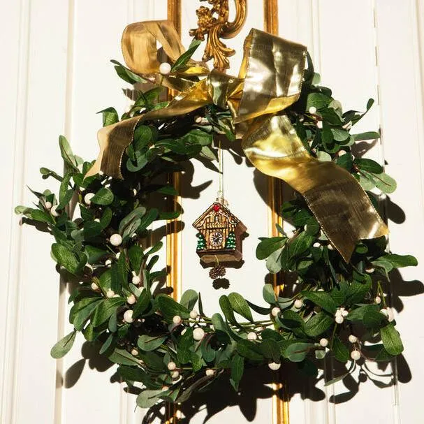 CUCKOO CLOCK GLASS ORNAMENT
