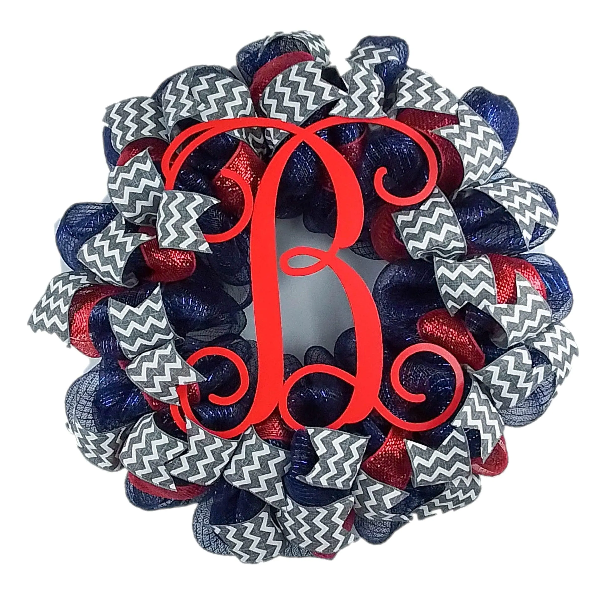 Custom Monogram Door Wreath, Initial Door Wreath, LOTS of colors!