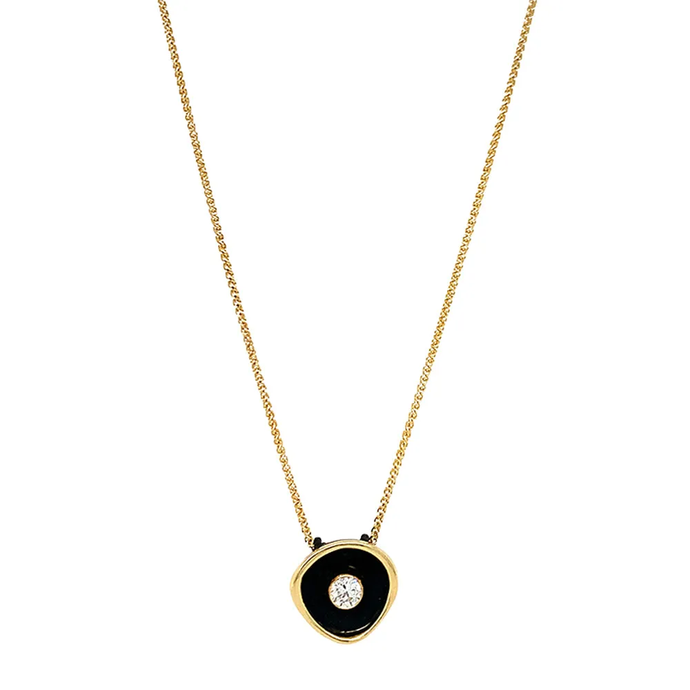 Diamond & Blackened Cobalt Chrome Necklace - "Confluence"