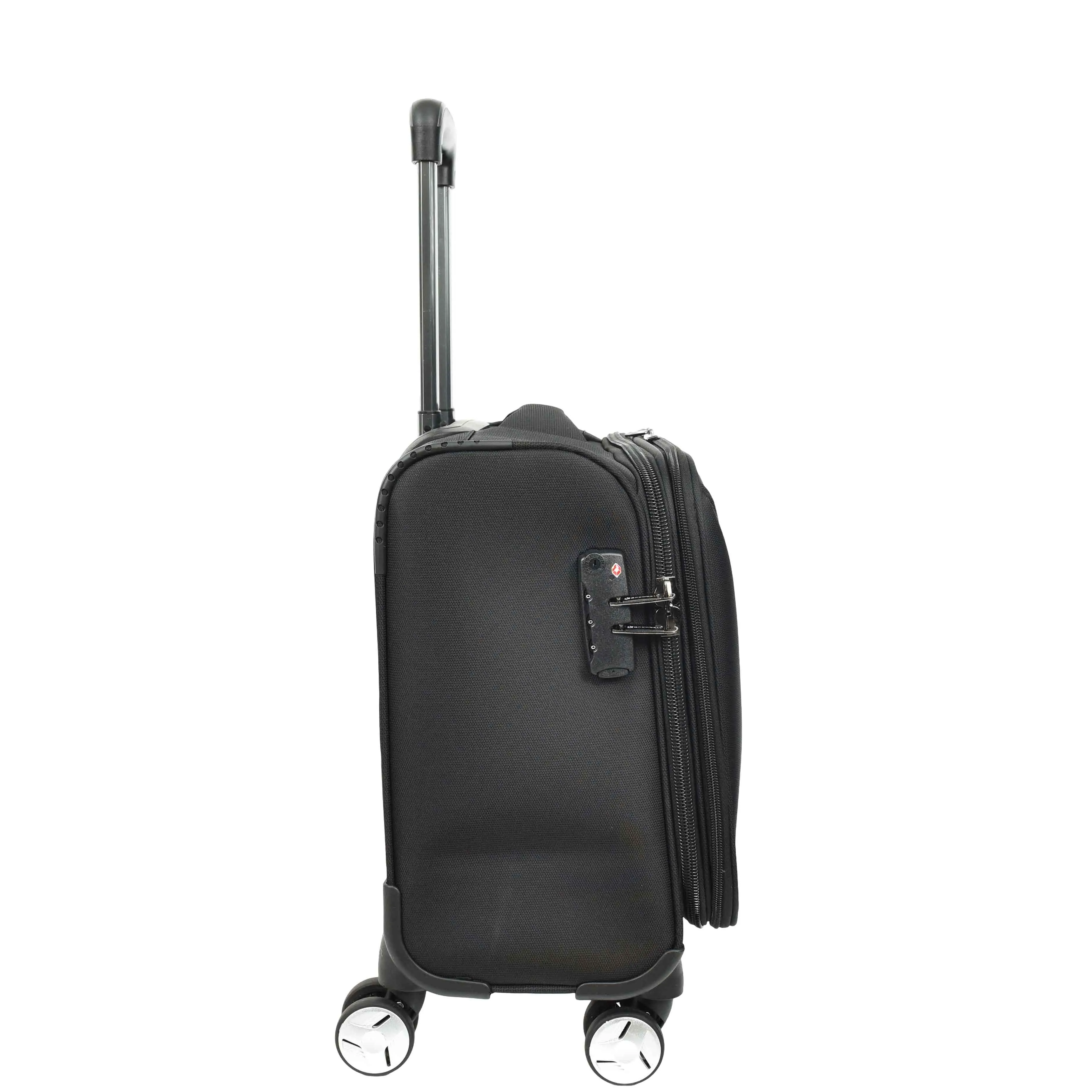 DR683 Durable Nylon Polyester Business Travel Pilot Case Black