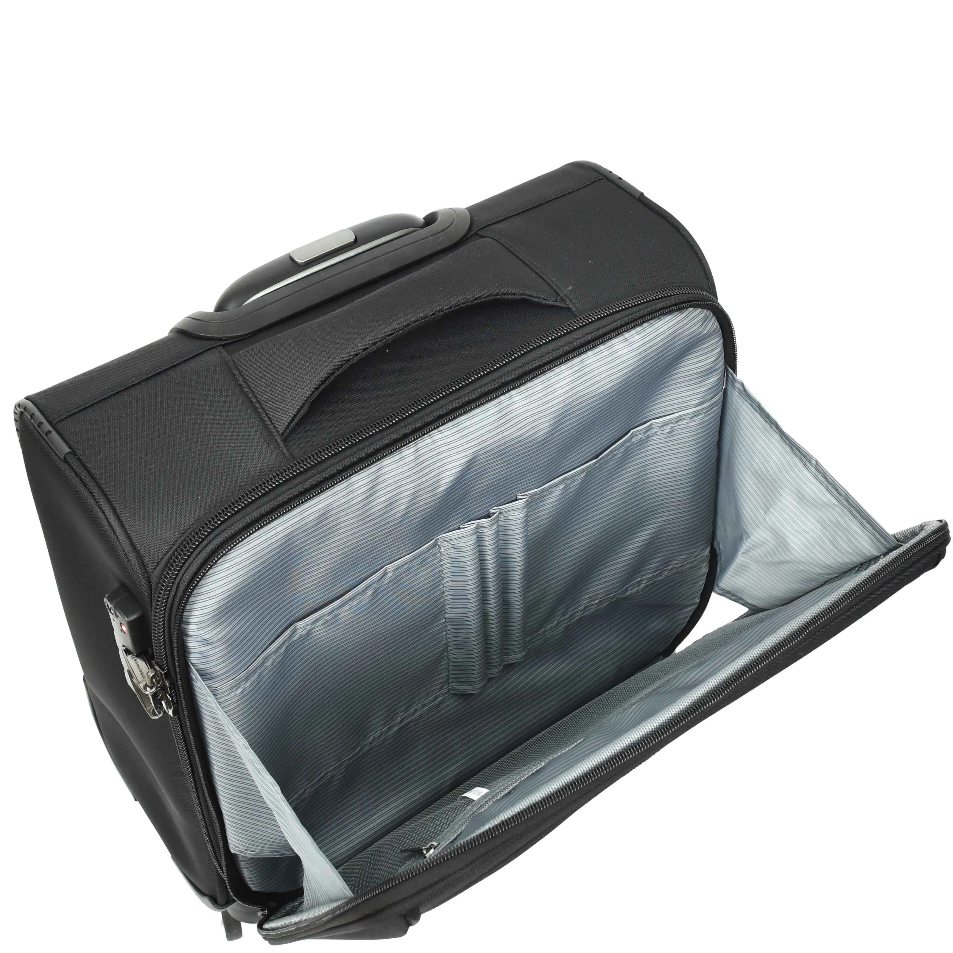 DR683 Durable Nylon Polyester Business Travel Pilot Case Black