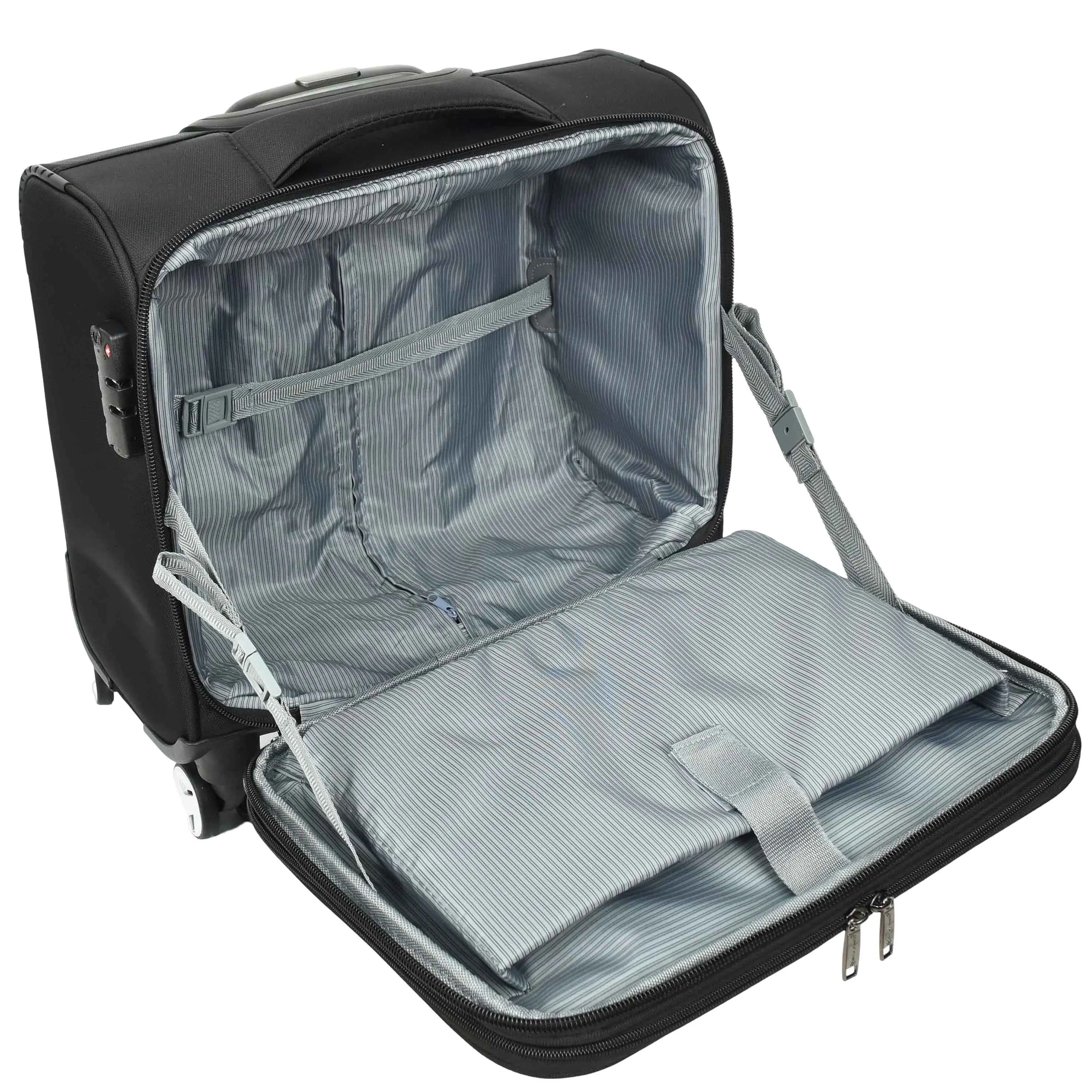 DR683 Durable Nylon Polyester Business Travel Pilot Case Black