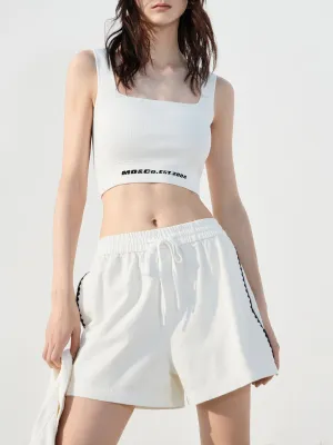 Drawstring High Rise Shorts