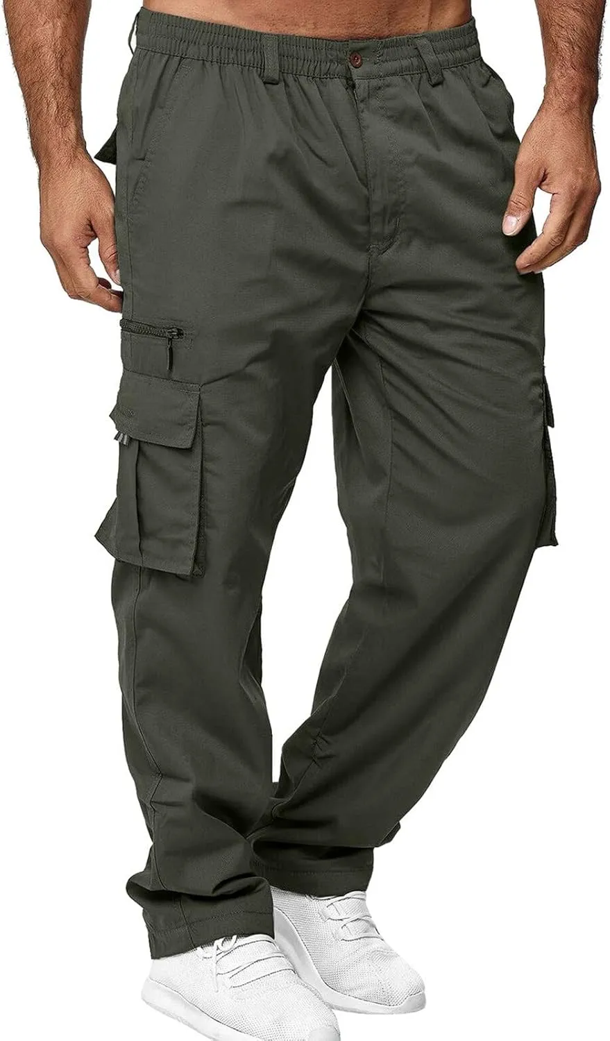 Dress Cargo Pants for Men Tactical Athletic Joggers Stretch Overalls Lightweight Outdoor Running Hiking Trousers