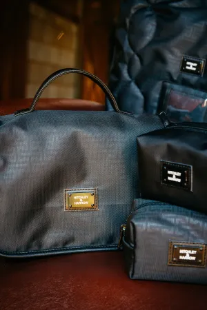 Equestrian Luggage Collection - Tolietry Bag W/ 2 Mini Pouches Black