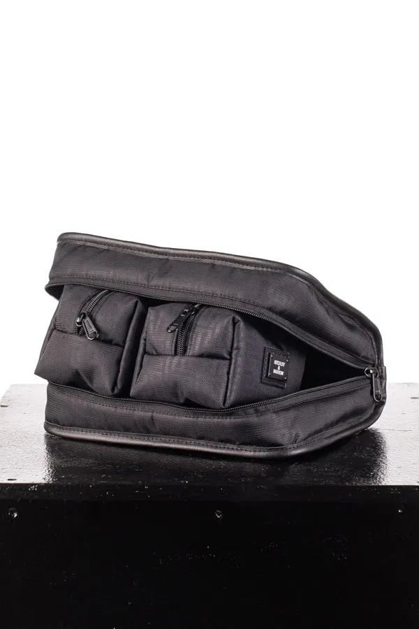 Equestrian Luggage Collection - Tolietry Bag W/ 2 Mini Pouches Black